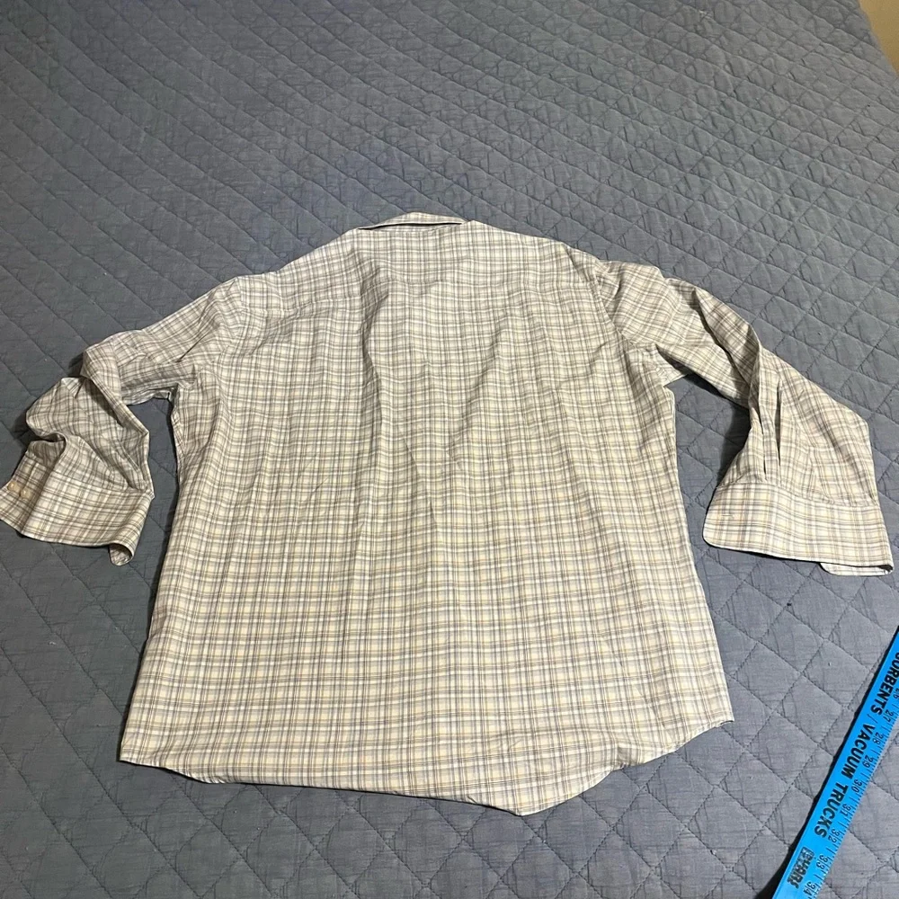 Peter Millar‎ Blue and White Plaid Button Down Shirt